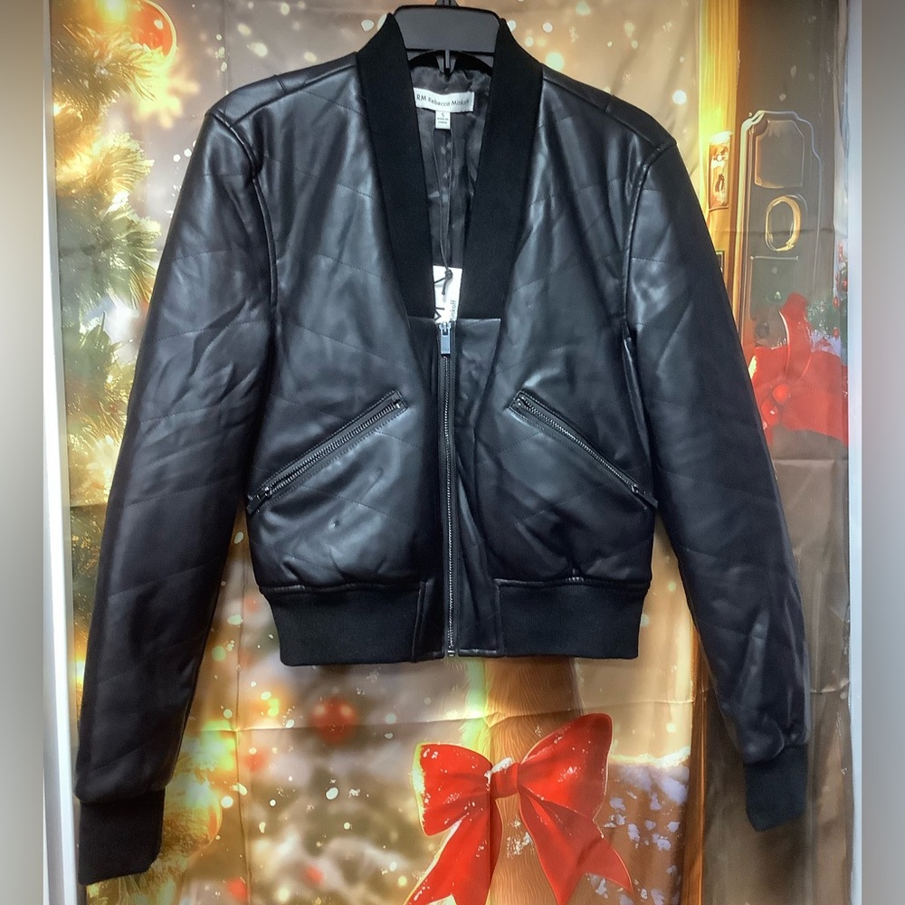 Rebecca Minkoff Faux Leather Bomber Jacket